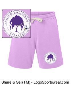 Willow Hill Logo and Bee Lightweight Fleece Sweat Shorts Design Zoom